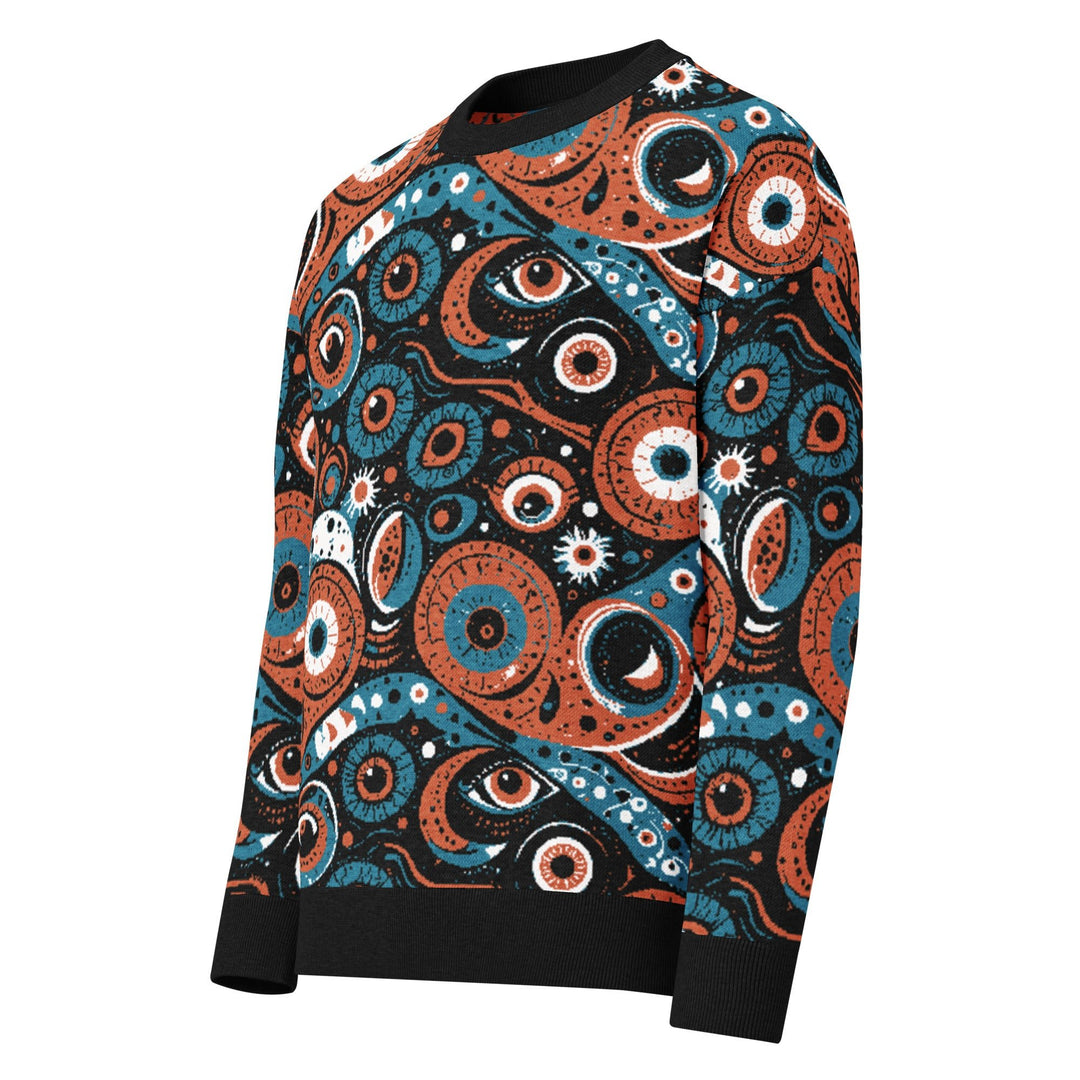 Anti - AI Relaxed fit knitted crew neck sweater - VisibleToHumans